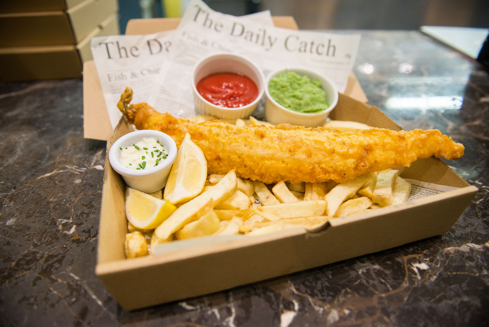 Fish and Chips takeaway, London